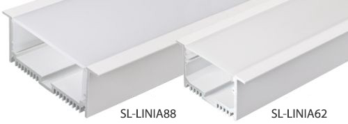 Серия алюминиевых профилей для светодиодных лент Arlight S-LUX белого цвета