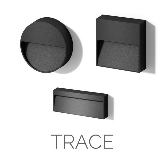 Серия TRACE - накладные светильники для подсветки входных групп зданий и архитектурных объектов, пешеходных галерей и ступеней
