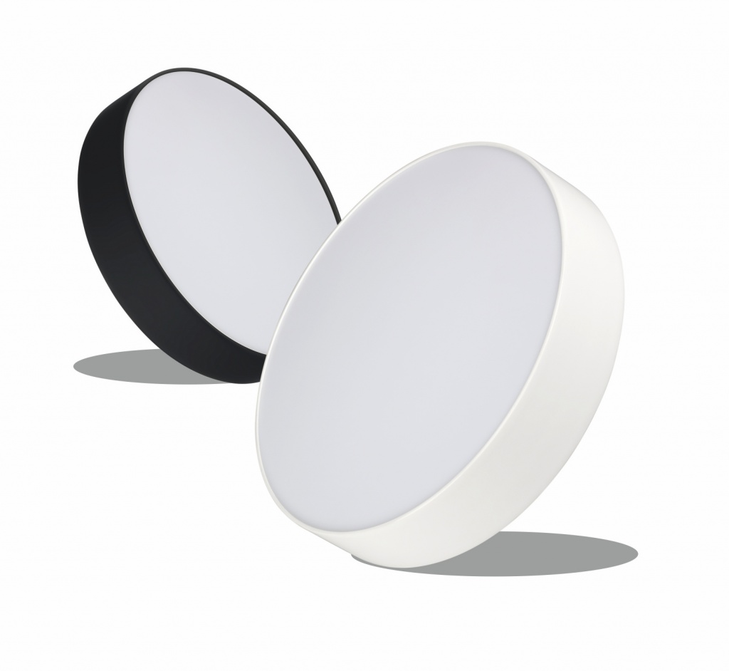 Светодиодные светильники RONDO представлена в 2-ух цветах корпуса: белом и чёрном