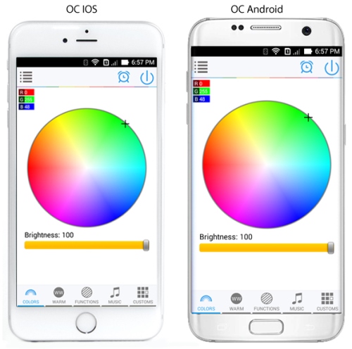 Управления многоцветными светодиодными лентами со смартфона на базе платформ iOS и Android с помощью удобного и интуитивно понятного приложения «Magic Home WiFi
