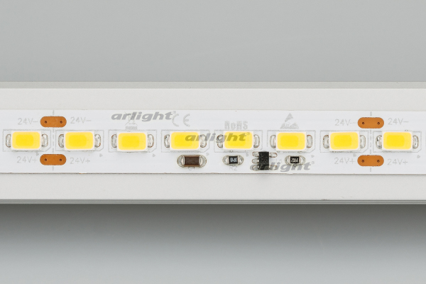 Лента IC2-5000 24V Warm3000 4xH (5630, 600 LED, LUX) (Arlight, 25 Вт/м, IP20)