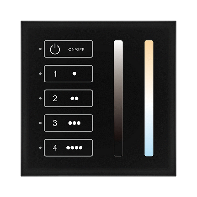 Usmart UTL4-2D (black) Панель управления яркостью и оттенокм белого DIM/CCT DALI Master 1/4 адреса