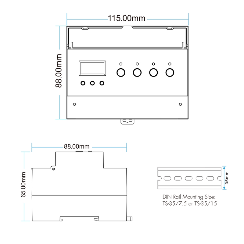 Usmart UDH4 Релейный модуль (выключатель) 4 адреса DALI/DMX/ручной