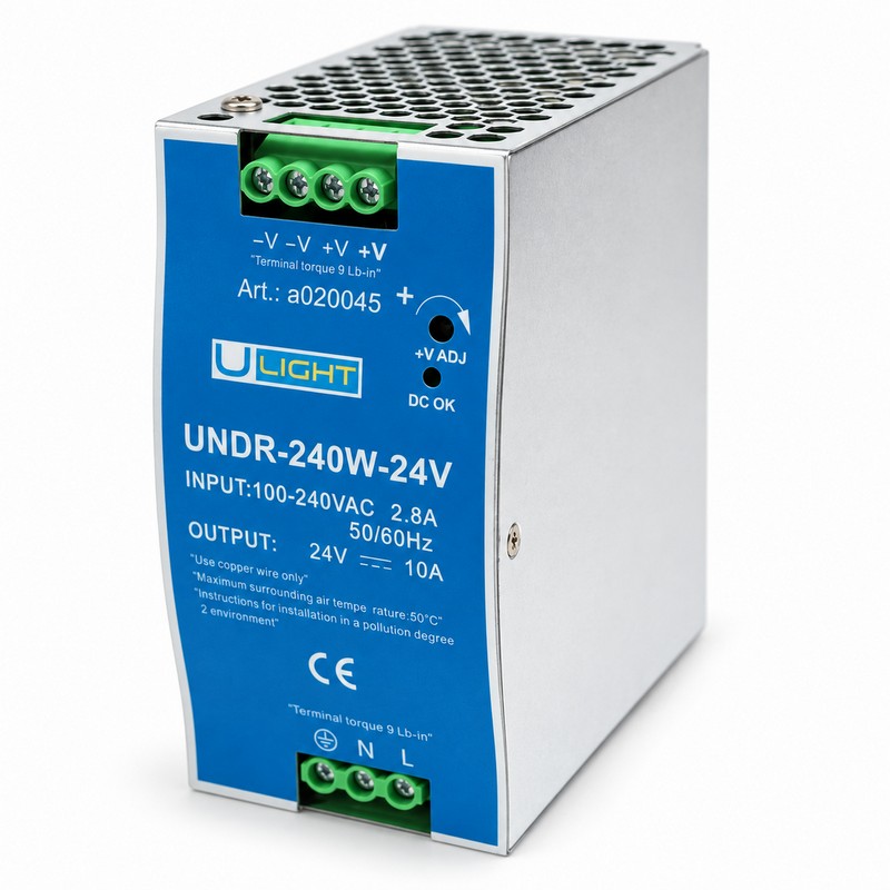 Upower UNDR-240W-24V Блок питания 24В на DIN рейку