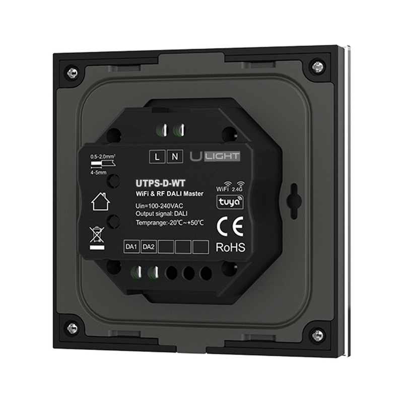 Usmart UTPS-D-WT (black) Сенсорная панель Wi-Fi и RF DALI Master (черная)