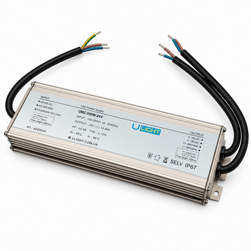 Upower UMZ-350W-24V - Влагозащищенный блок питания IP67 24В 350Вт