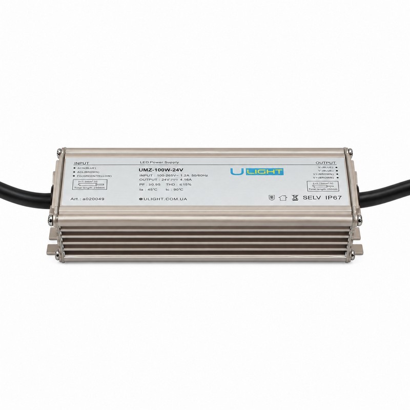Upower UMZ-100W-24V - Влагозащищенный блок питания IP67 24В 100Вт