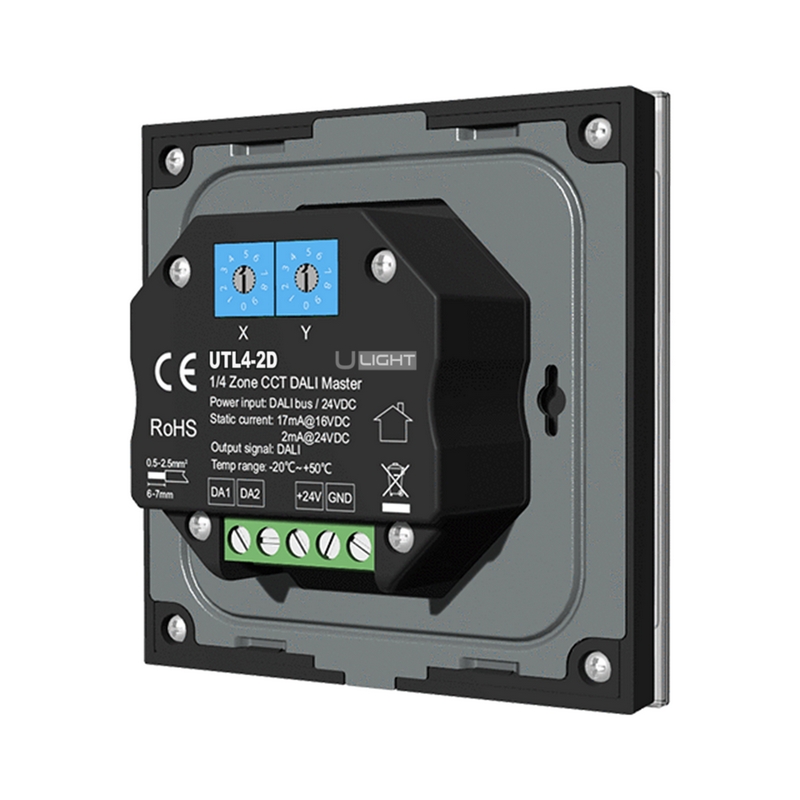 Usmart UTL4-2D (black) Панель управления яркостью и оттенокм белого DIM/CCT DALI Master 1/4 адреса