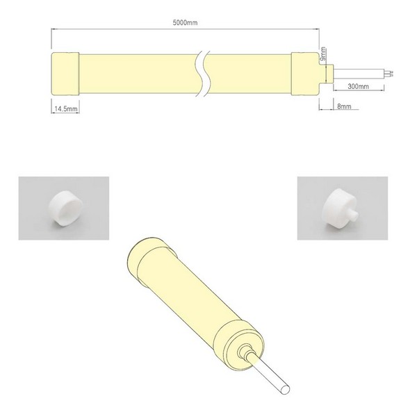 Uneon UND30-cap-IP67 Силиконовая заглушка для неона
