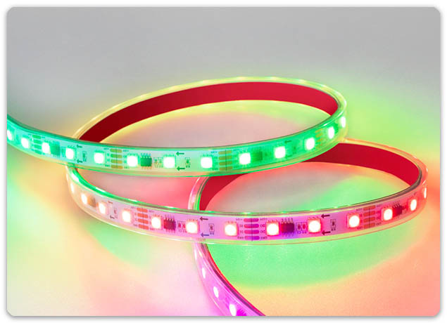 Ультратонкая светодиодная лента бегущий огонь SPI – создание многоцветных световых эффектов