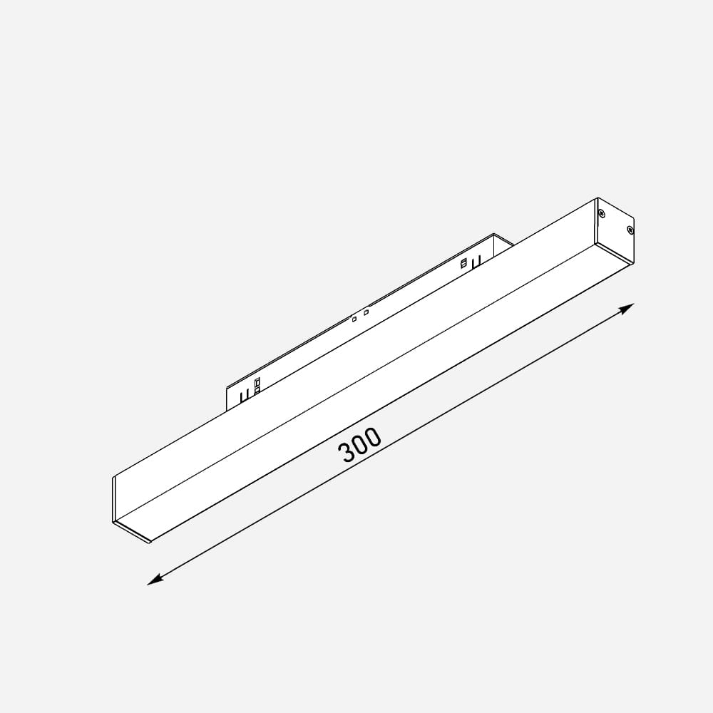 Светильник трековый Line 10w - Черный, 3000K