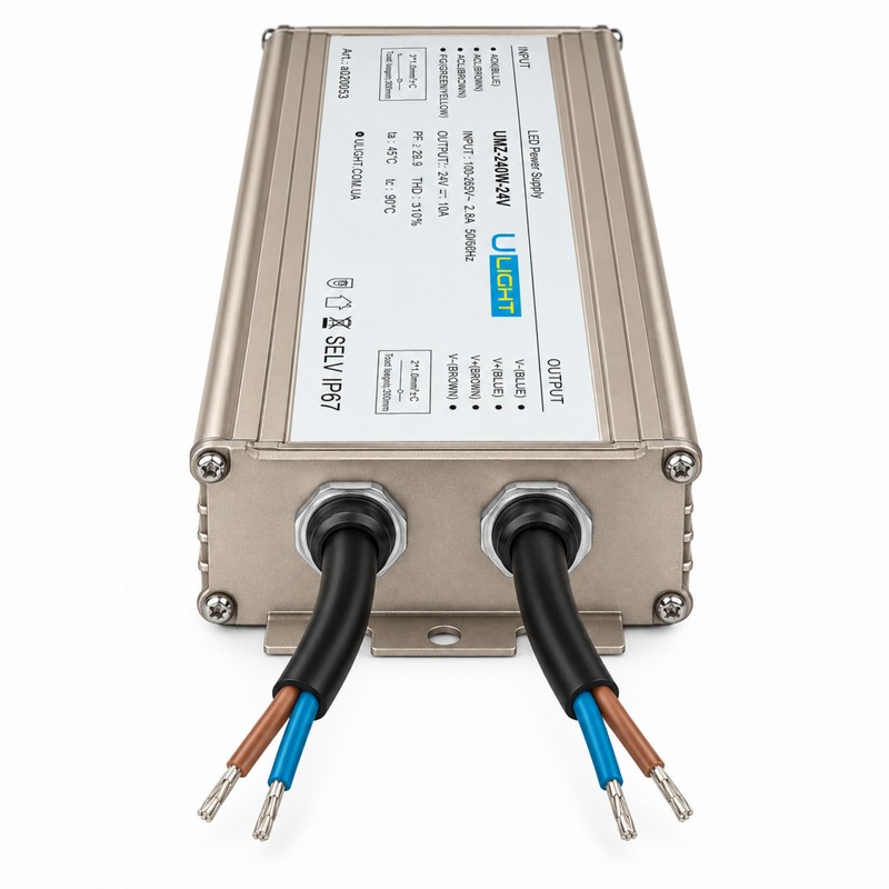 Upower UMZ-240W-24V - Влагозащищенный блок питания IP67 24В 240Вт