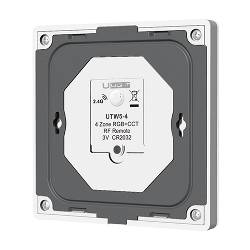 Usmart UTW5-4 (White) - RF Универсальная 4-х зонная накладная сенсорная панель ДУ - DIM, CCT, RGB, RGBW, RGB+CCT