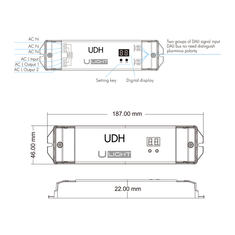 Usmart DALI Switch UDH Релейный модуль выключатель для сети 220В