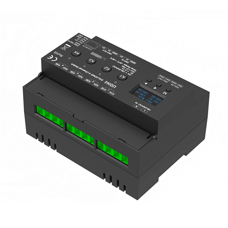 Usmart UDH4 Релейный модуль (выключатель) 4 адреса DALI/DMX/ручной