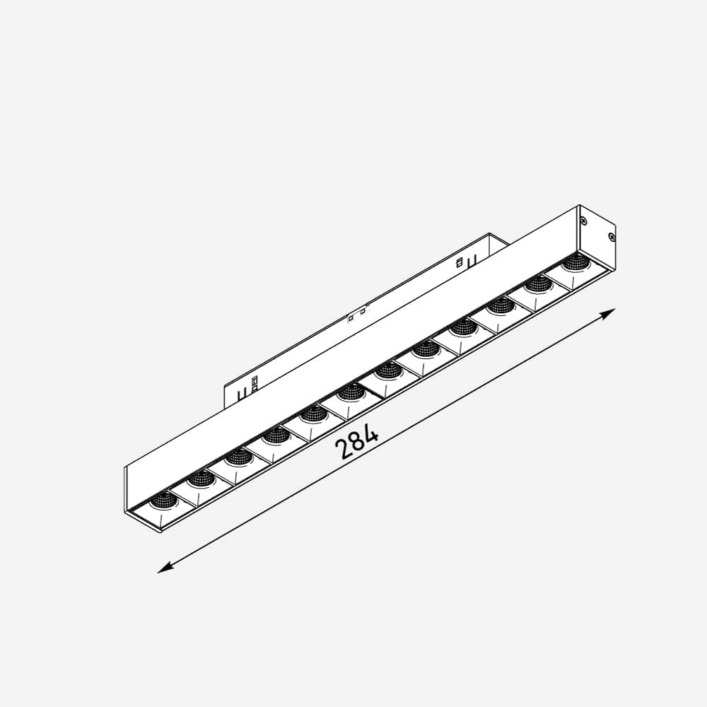 Светильник трековый Dot 12w - Черный, 3000K