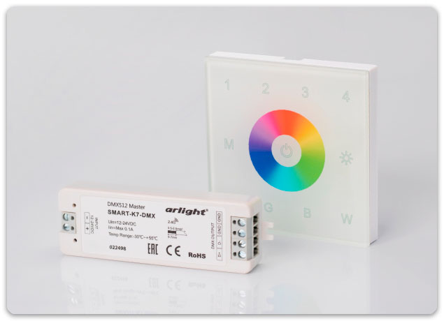 Компактный мастер-контроллер SMART-K7-DMX для управления светодиодной подсветкой – сделай жизнь ярче!