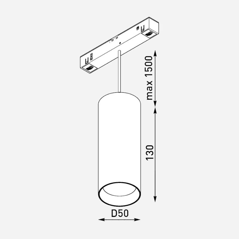 DALI cветильник трековый ULIGHT Tube50 11W 4000K black