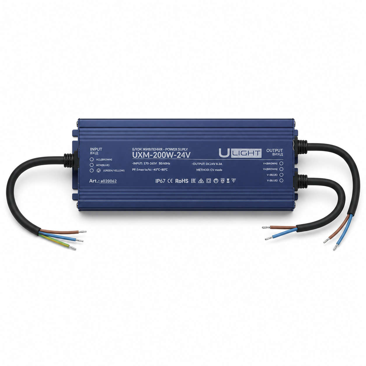Upower UXM-200W-24V - Герметичный блок питания IP67 24В 200Вт