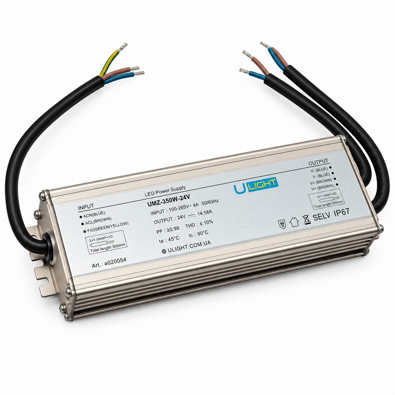 Upower UMZ-350W-24V - Влагозащищенный блок питания IP67 24В 350Вт