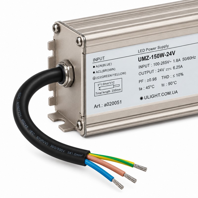 Upower UMZ-150W-24V - Влагозащищенный блок питания IP67 24В 150Вт