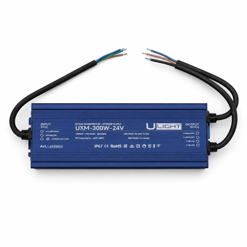 Upower UXM-300W-24V - Герметичный блок питания IP67 24В 300Вт