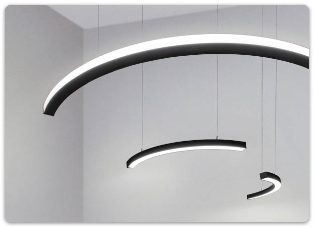 Изогнутый профиль ARC для основного и декоративного освещения – создание светильников с плавными линиями