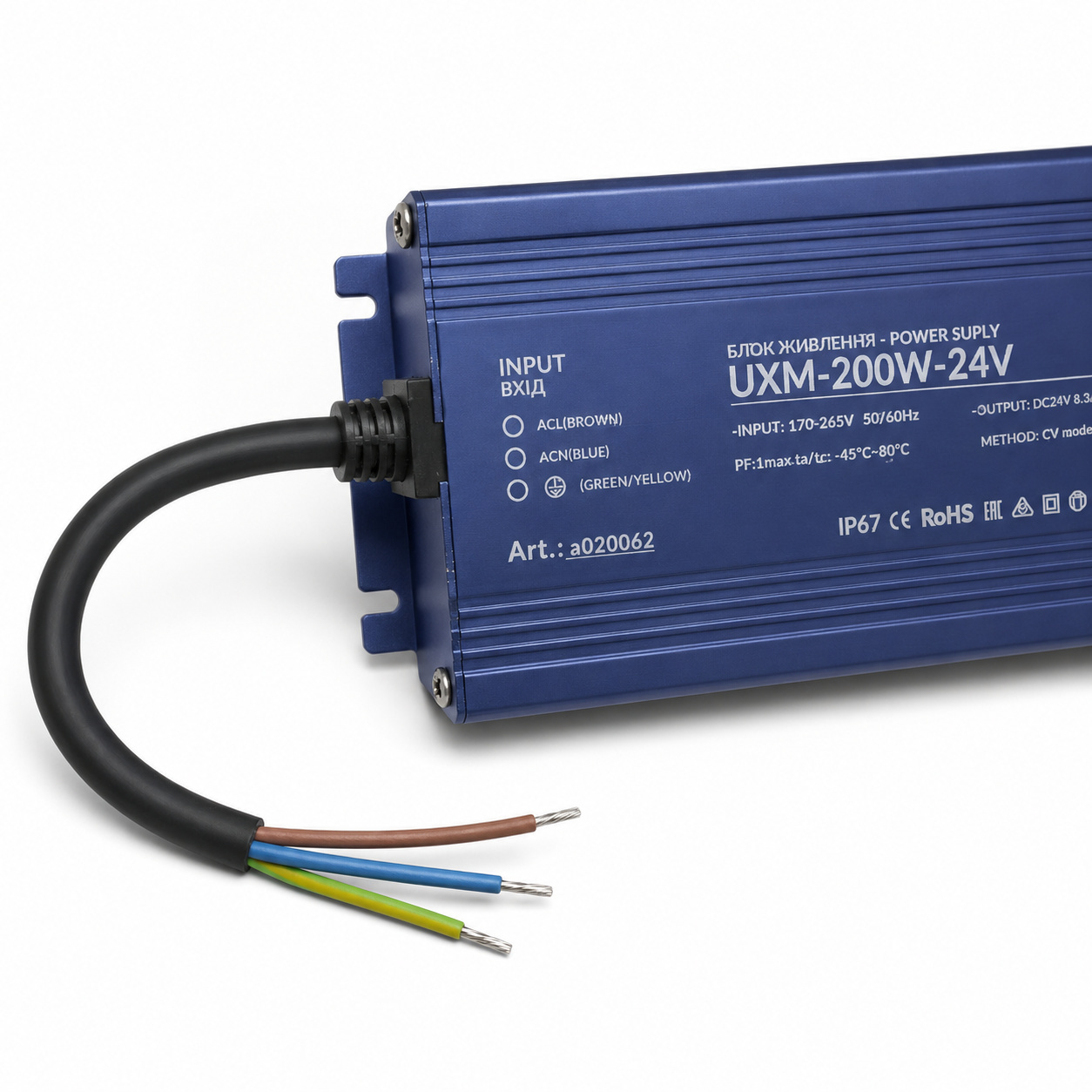 Upower UXM-200W-24V - Герметичный блок питания IP67 24В 200Вт