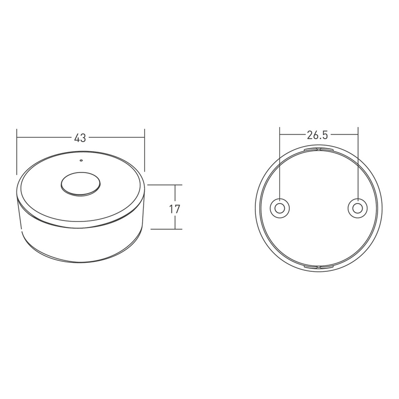 USMART UR1-1 (black) Накладная кнопочная миниатюрная радио панель