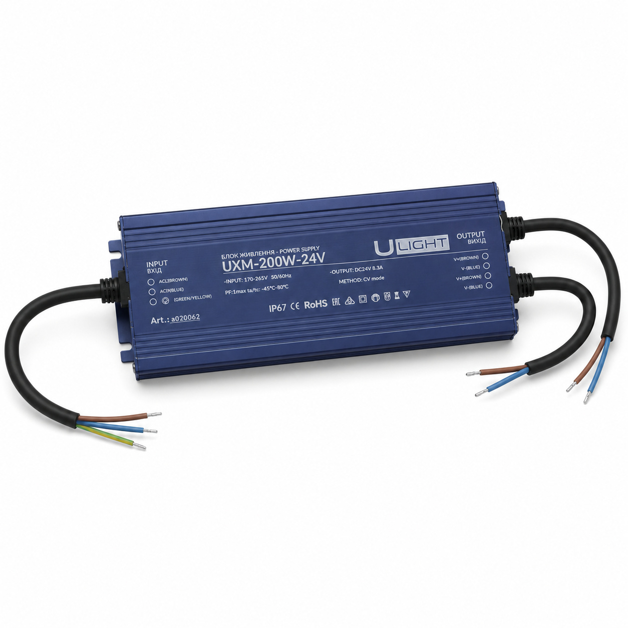 Upower UXM-200W-24V - Герметичный блок питания IP67 24В 200Вт