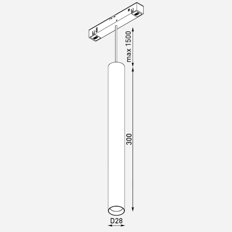 DALI cветильник трековый ULIGHT Tube28 7W 3000K white