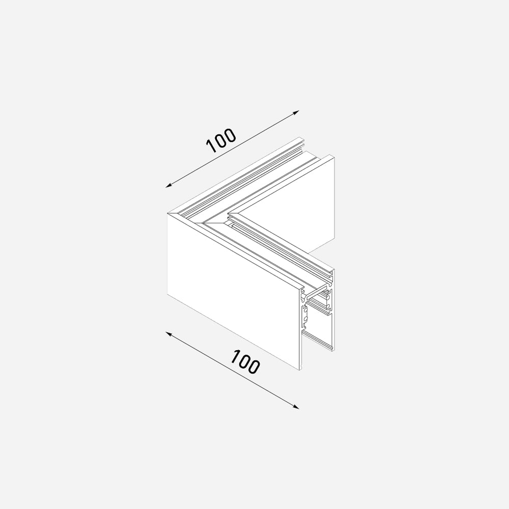 Соединитель угловой ULIGHT S20 90 black