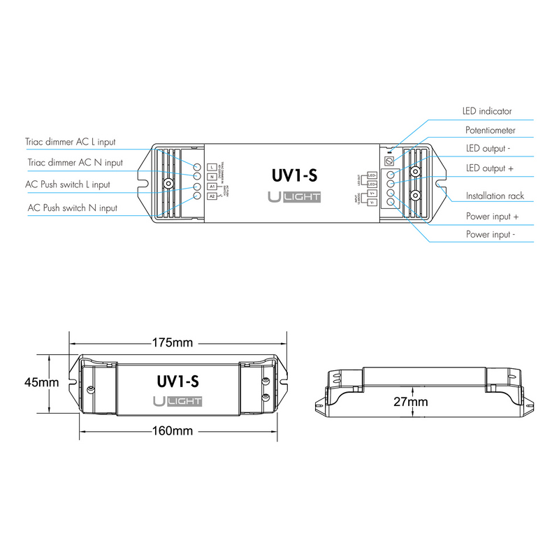 Usmart TRIAC Dim UV1-S Диммер для светодиодной ленты