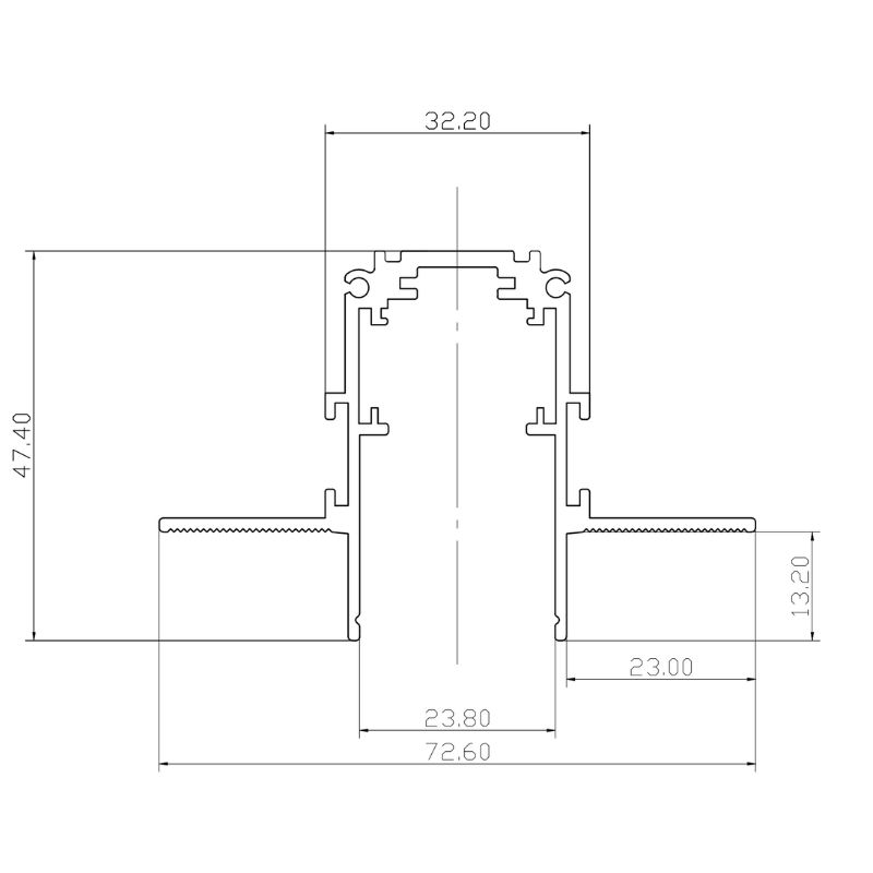 Профиль ULIGHT R20 магнитный трековый black 1м