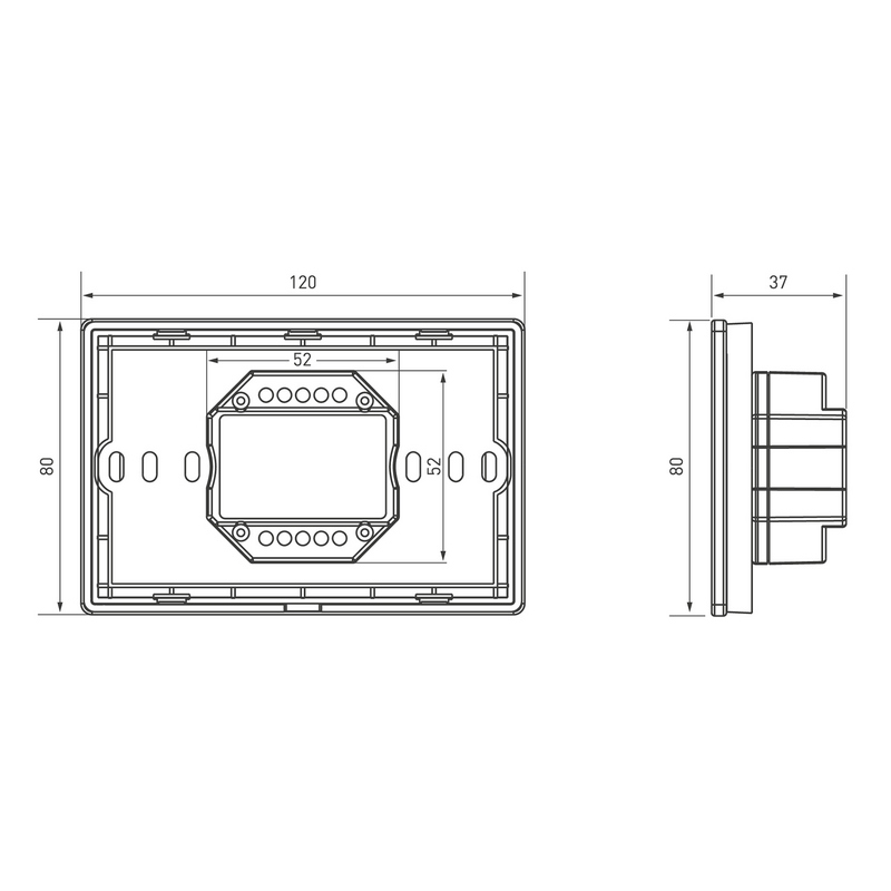 Usmart Panel UT11(IT) (White) DIM Встраиваемая сенсорная радио панель 2.4 ГГц
