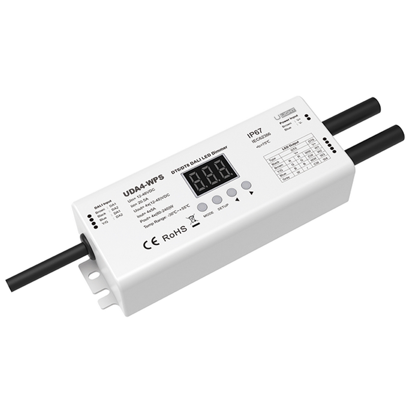 Usmart UDA4-WPS ������������� ���������� ������ DALI DT6/DT8 ��� �����, RGB(W) � MIX ����