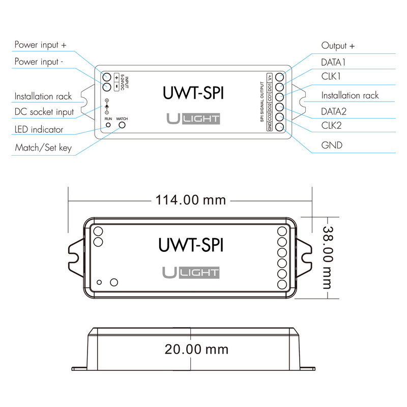 Usmart SPI Controller UWT-SPI Контроллер для светодиодной ленты RGB/RGBW