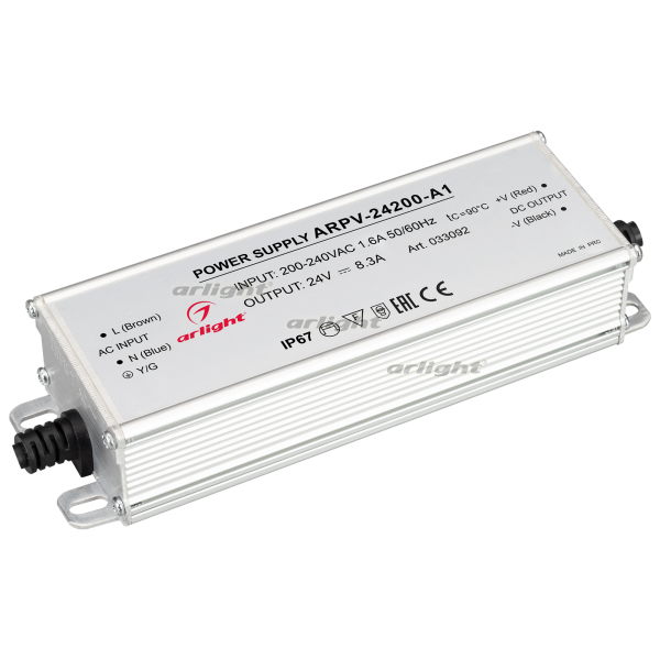 ���� ������� ARPV-24200-A1 (24V, 8.3A, 200W) (Arlight, IP67 ������, 3 ����)