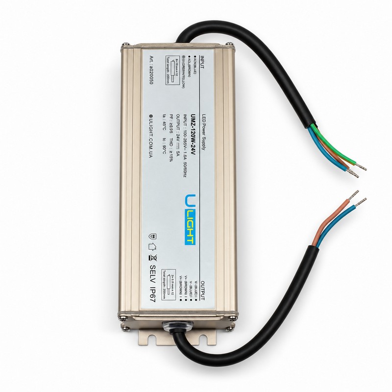 Upower UMZ-120W-24V - Влагозащищенный блок питания IP67 24В 120Вт