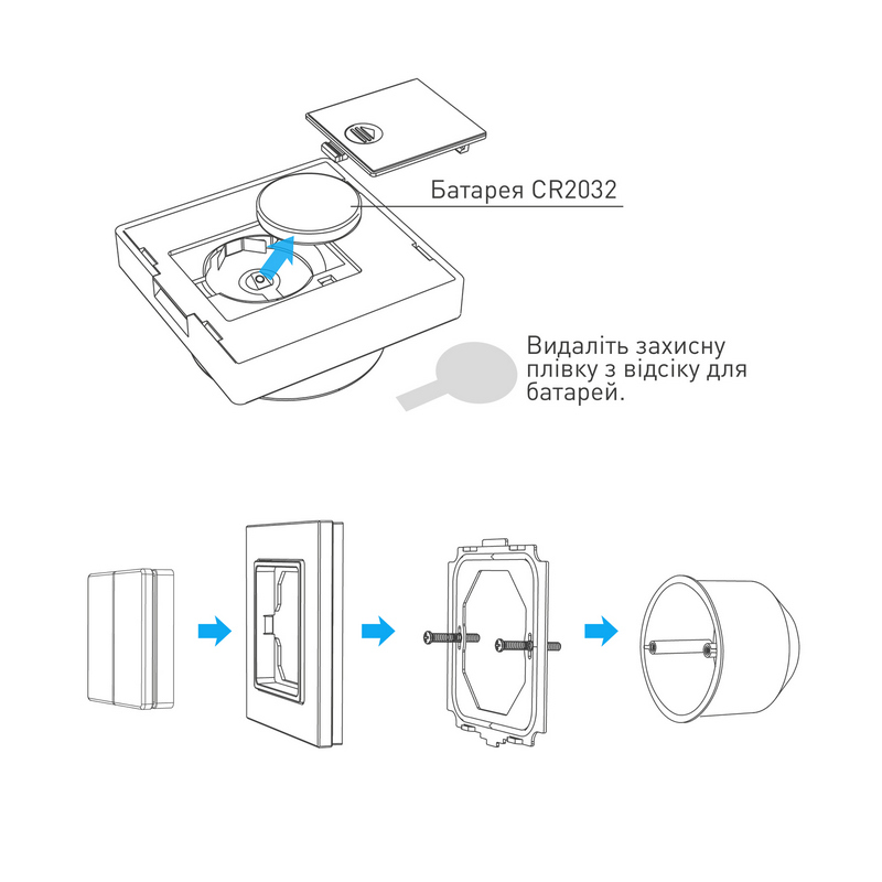 USMART UPF1-2 Накладная кнопочная панель RF 2.4 ГГц