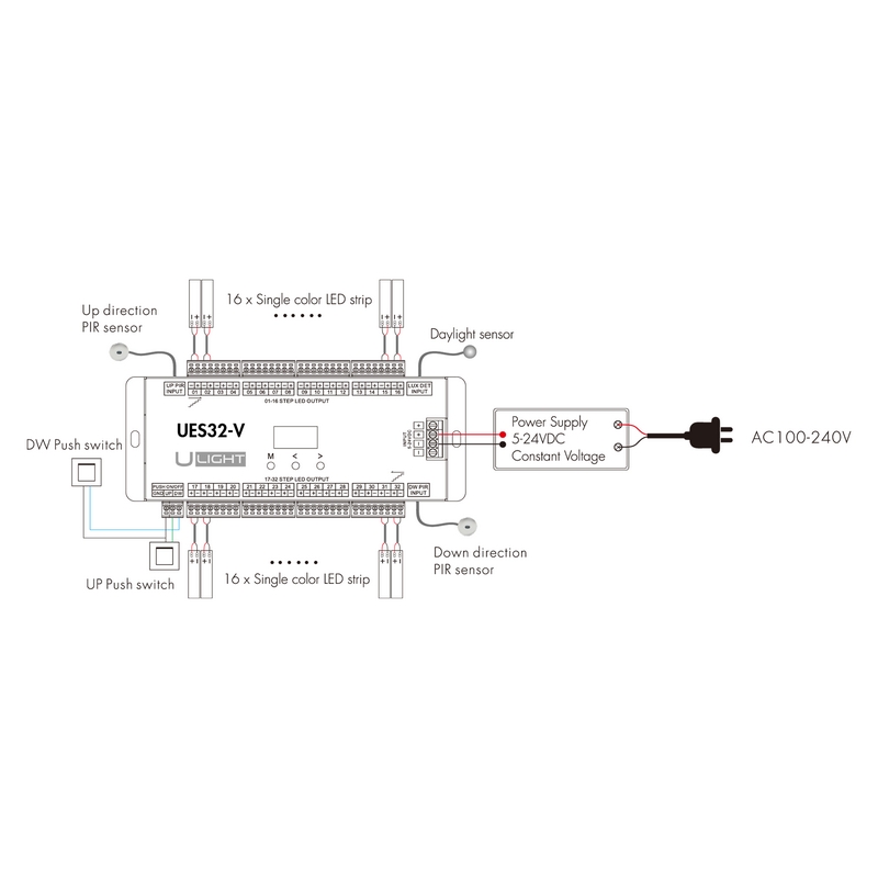 Usmart UES32-V Контроллер освещения ступеней лестниц