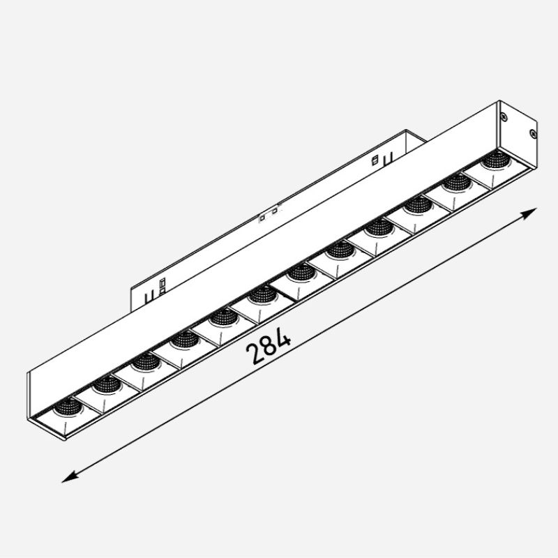 Светильник трековый Dot 12w - Черный, 3000K