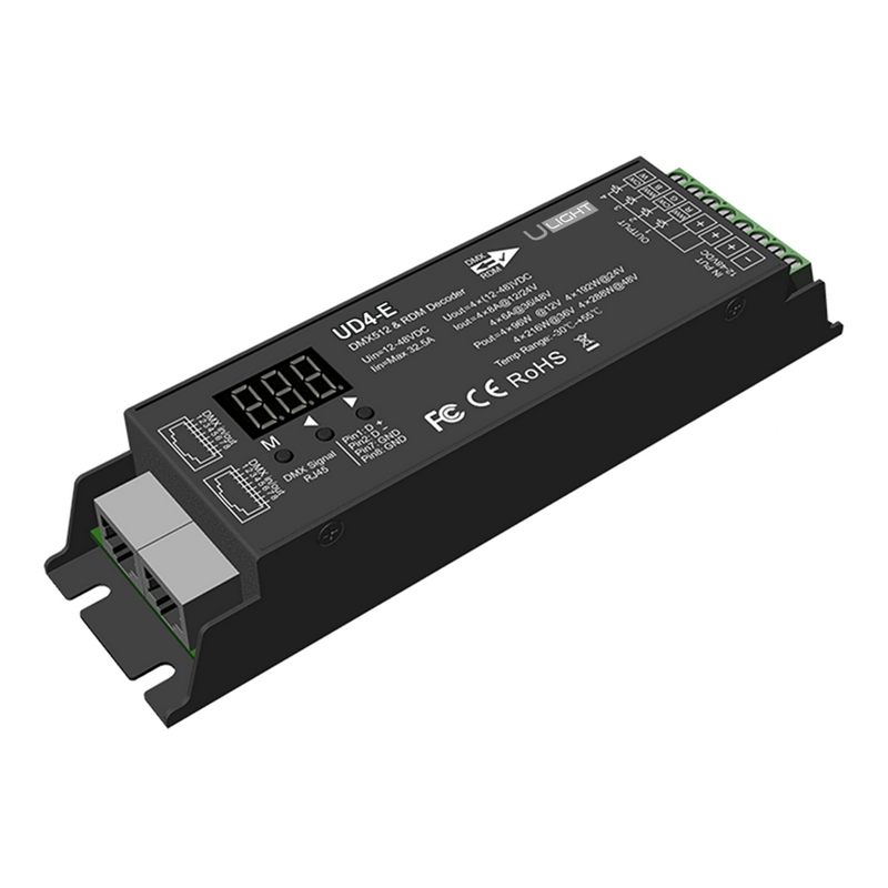Usmart Decoder UD4-E - DMX512 ������� RGBW, RGB, ��T, DIM (RJ-45)